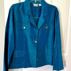 Chico’s Raw Silk Unlined Jacket